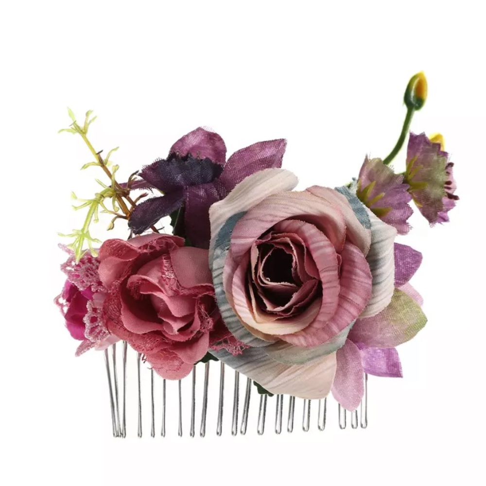 New fashion head comb. Artificial flower hair accessories. - Picture 1 of 6